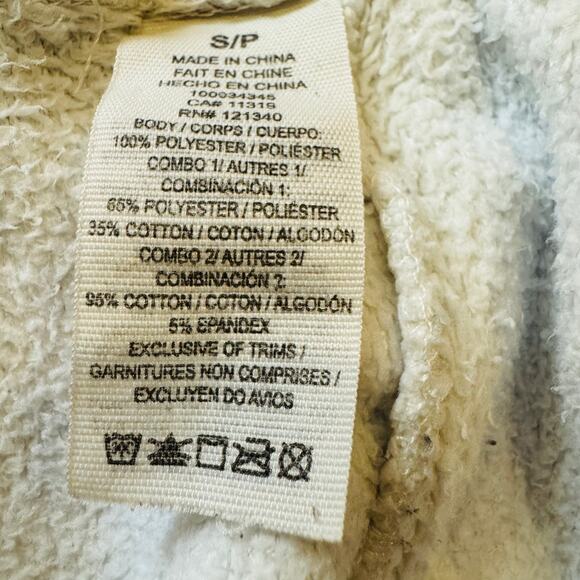 Garage Womens White Soft Plush Fleece Cotton Boyfriend Jogger Sweatpants Small - Picture 7 of 7